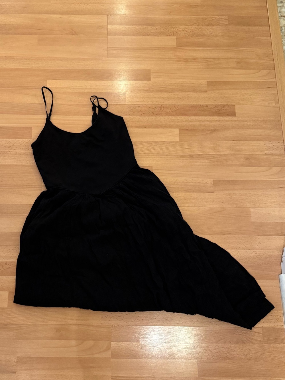 Black Spaghetti Strap maxi Dress by aeri